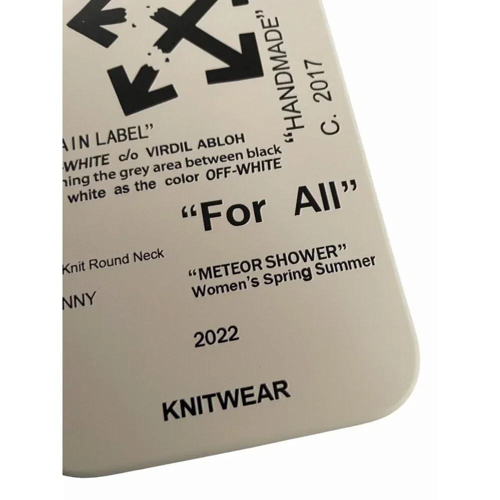Off-White Meteor Shower iPhone Case - Cream & Black Arrow Logo - 13 Pro Max